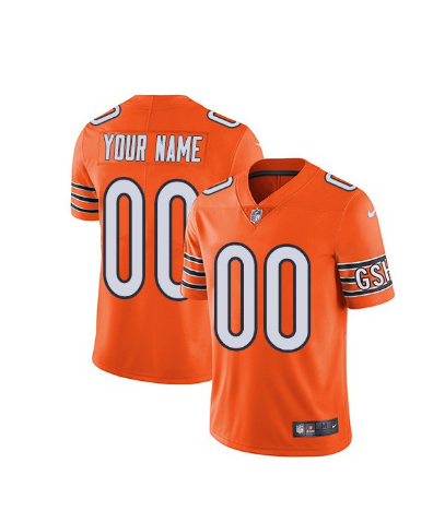 Men's Chicago Bears ACTIVE PLAYER Custom Orange NFL Vapor Untouchable Limited Stitched Jersey
